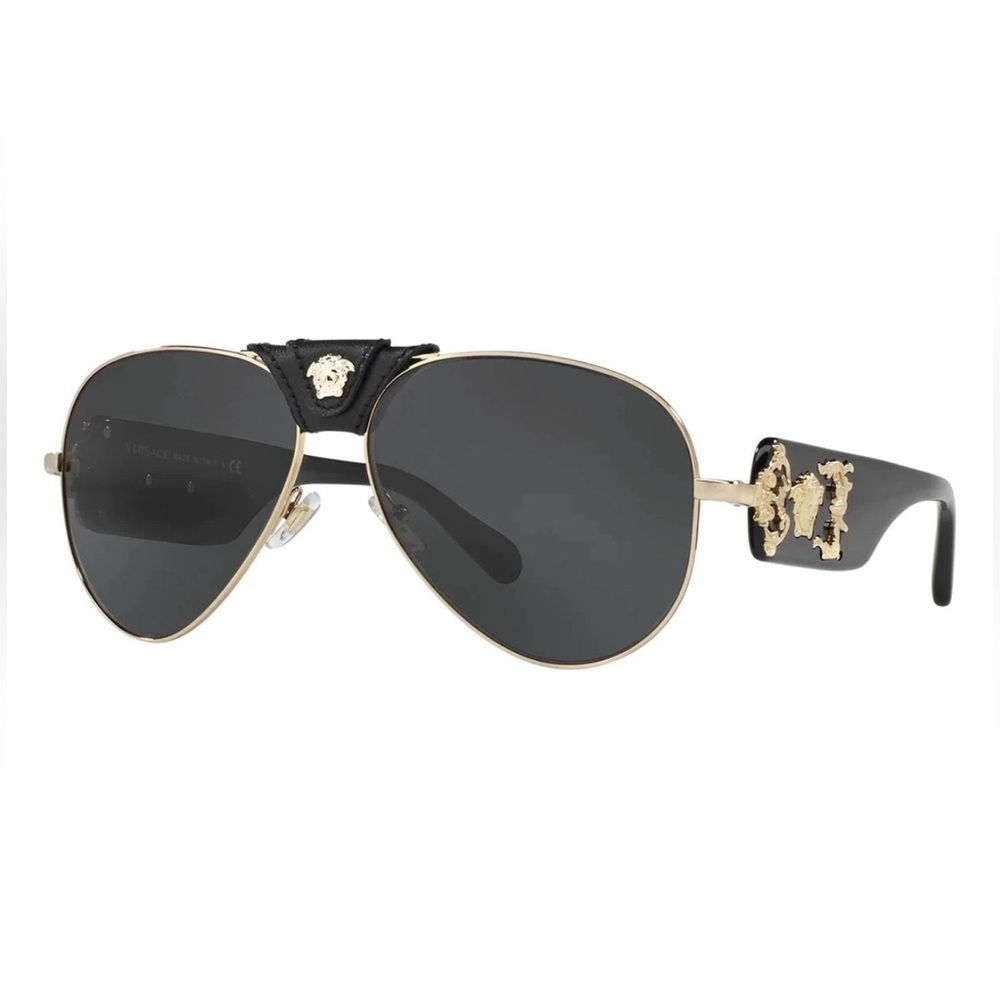 Versace Black and Gold Sunglasses
